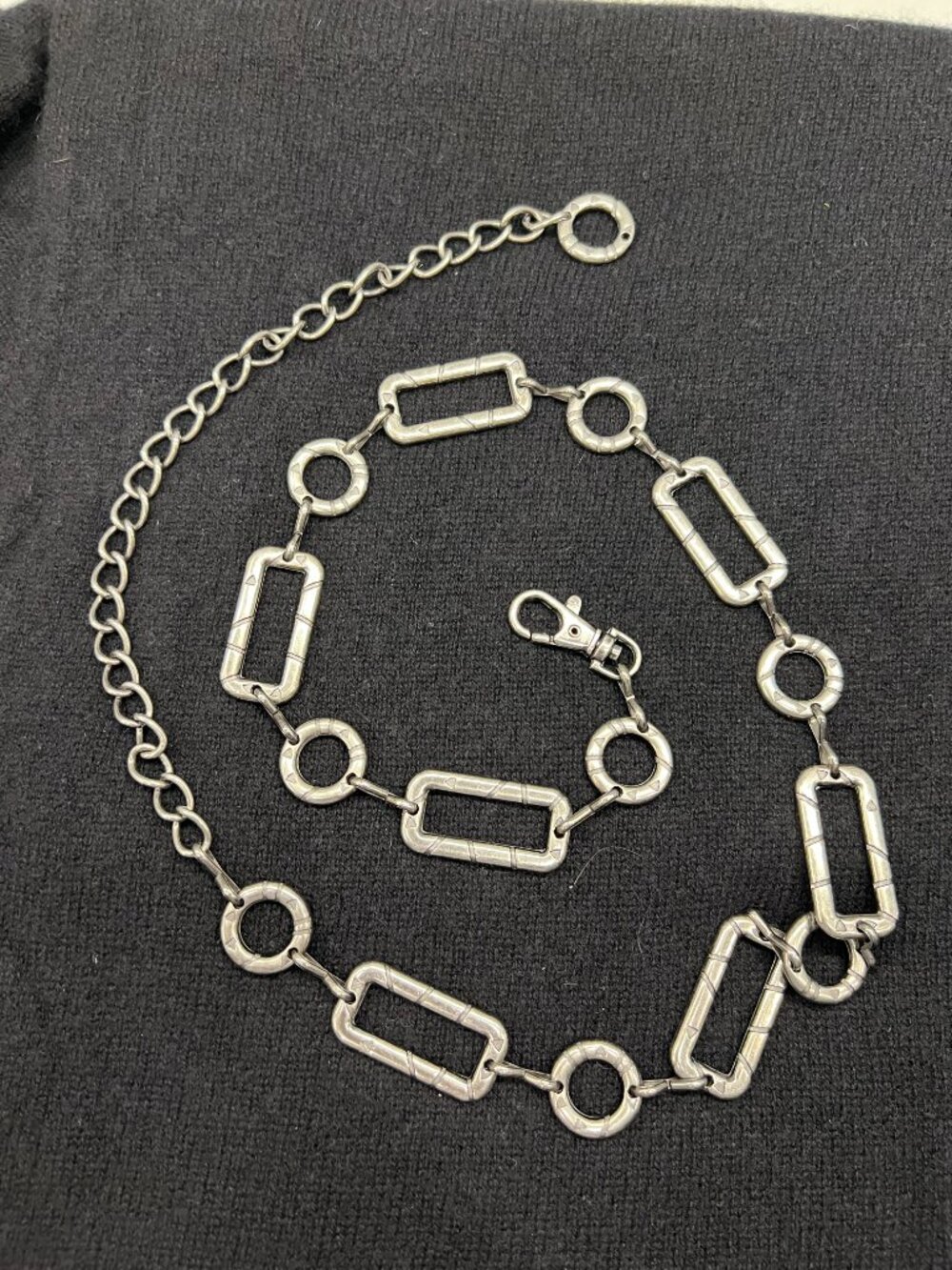 Silver Tone Hook Belt